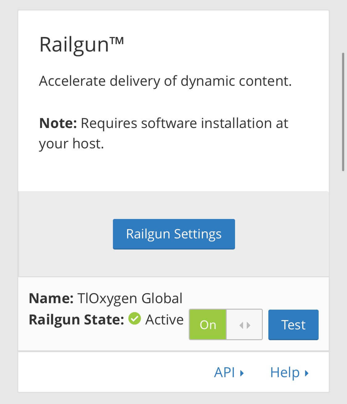 Enable Railgun screenshot